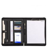 Portafolio Ejecutivo de Cuero PU A4 Personalizado con Impresión, Carpeta de 3 Anillos, Portadocumentos para Regalos Promocionales Corporativos al por Mayor