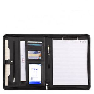 Custom Logo <b>A4</b> PU Leather Padfolio Case 3 <b>Ring</b> <b>Binder</b> Executive Folder for Business File Holder Promotional - Product Image 3