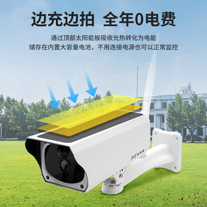 JXJ Solar Powered <b>Wireless</b> <b>Camera</b> 1080p Outdoor Waterproof With Tuya App Cloud Storage 30m Night Vision - Product Image 1