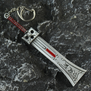 Juego Final Fantasy 7 <span class=keywords><strong>Cloud</strong></span> <span class=keywords><strong>Buster</strong></span> Sword Keyring Remake Sword Zack Fair Weapon Metal Pendant Fans Cosplay Jewelry - Product Image 4