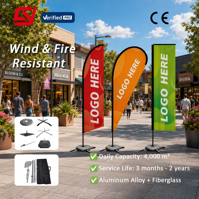 Cheap Price Custom Outdoor Large Marketing Feather Flags