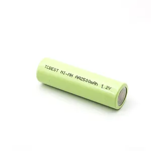 Baterias recarregáveis de níquel metal hidreto ni-mh aa 2000mah sub c d 6000 nimh aaa 800mah de alto desempenho 7.2v 1.2v ni mh