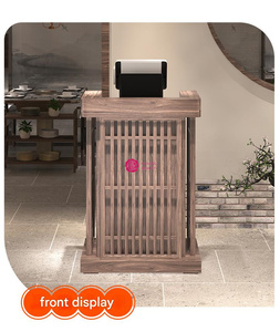 Yicheng Beauty Venta caliente Retro Recepción de escritorio Simple Mini Bar para centro de salud <span class=keywords><strong>Casa</strong></span> de té Mostrador de cajero de moda para la venta - Product Image 2