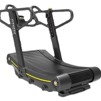 Tapis de marche manuel incurvé de qualité professionnelle avec cadre en acier robuste, équipement de fitness commercial non motorisé pour usage intensif