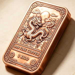 Plaque en cuivre fin 999 de 1 kilo, barre de cuivre pour cadeaux - Product Image 2