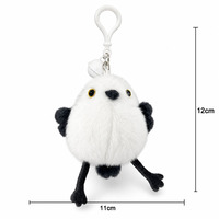 Gantungan Kunci Burung Boneka Chirpy Bersuara, Mainan Suara Kicau, Warna Putih Coklat Hitam, Aksesoris Tas dan Klip, Mainan Baru, Hadiah untuk Anak-Anak, Penggemar Burung, Ulang Tahun