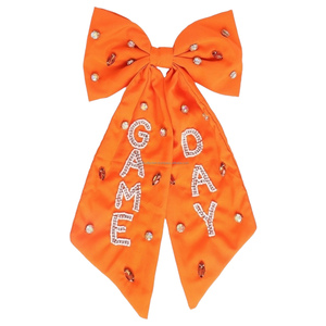 Top vente Gameday thème perlé pince à cheveux pour filles et femmes nouveau Design métal cheveux accessoire meilleure qualité tissu en gros - Product Image 4