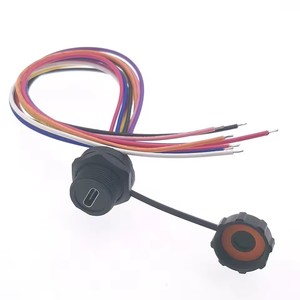 Threaded Loại C Không Thấm Nước Cổng IP67 Dữ Liệu Sạc Jack Kết Nối USB3.0 Ổ Cắm <span class=keywords><strong>USB</strong></span>-C Sạc Cắm Dock - Product Image 4