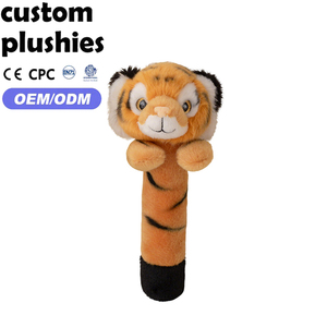 Nouveau produit : Bâton de <span class=keywords><strong>massage</strong></span> en peluche tigre, doux et de haute qualité, avec yeux en plastique, pour soulager la fatigue - Product Image 1