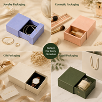 Boîte à tiroir coulissant en gros, boîte rigide personnalisée avec logo, emballage cadeau en carton pour bijoux, montres, cosmétiques, emballage de marque