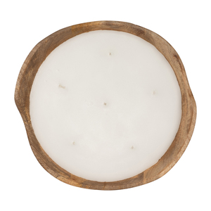 Candela Profumata in Ciotola Rustica, Legno di Mango Naturale, Piccola Decorazione per Interni ed Esterni - Product Image 5