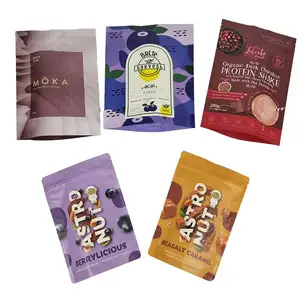 Logo personnalisé 1oz 28g / 7 Grammes 4x5 pouces 3.5g Sacs en plastique comestibles pour bonbons biscuits Fermeture à glissière anti-odeur Mylar pour emballage de bonbons