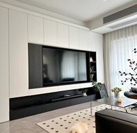 Meuble TV contemporain avec rangement multimédia pour projets d'aménagement intérieur d'appartements et achats pour revendeurs de meubles