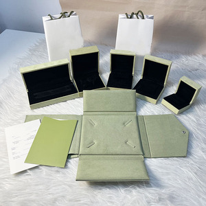 Caja de embalaje de fábrica, stock directo, caja de joyería de marca verde, caja de embalaje de regalo de lujo - Product Image 4