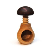 Gadgets de cuisine manuels en forme de champignon de haute qualité outil de casse-noix d'amande en bois de hêtre massif, brise-noix en bois