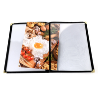 Carpeta de Menú con Diseño Nuevo y MOQ Bajo, con Funda Transparente de PVC y Borde Floral, Tamaño A4/8.5x11 Pulgadas, para Restaurantes, Hoteles y Bares