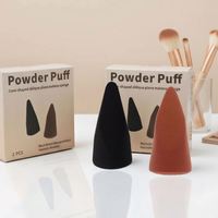 Nouvelle éponge de maquillage Alien Beauty Egg, plus grande, conique, double tête, en forme d'éventail, multi-facettes, en boîte