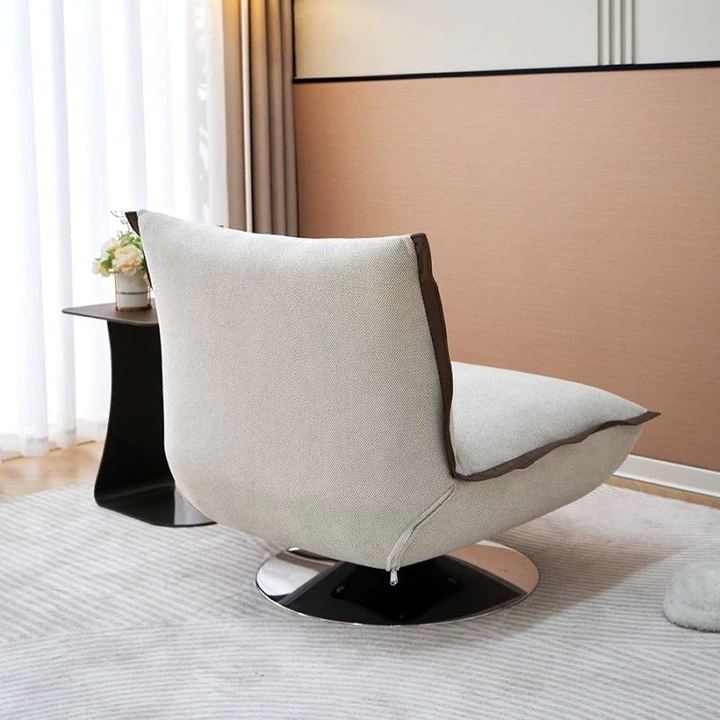 Modern Luxury Rotating Single Sofa Chair Lounge Lazy Living Room Office Seat Leather Lounge Executive Accent Decorative Designer
