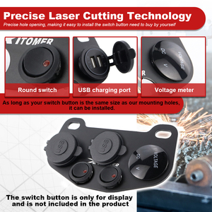 Waximoto compatible avec Triumph <span class=keywords><strong>1200</strong></span> <span class=keywords><strong>Scrambler</strong></span> <span class=keywords><strong>XC</strong></span> 2019-2022, panneau de tableau de bord auxiliaire pour moto, couvercle inférieur du tableau de bord - Product Image 6