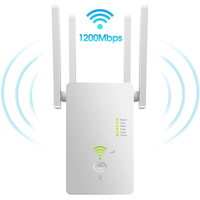 Extensor WiFi Inalámbrico AC1200 5G Router AP Repetidor de Doble Banda Amplificador de Señal 802.11AC de Largo Alcance Punto de Acceso Wi-Fi de 1200Mbps