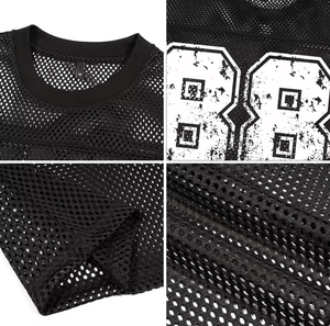 Camiseta de malla holgada de alta calidad para hombre, 180g, jersey, hombros caídos, transpirable, ligera, de secado rápido, con impresión de logotipo personalizado, OEM - Product Image 4