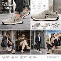 Baskets basses pour hommes à lacets en cuir grainé respirantes avec semelle épaisse et amortissante, chaussures décontractées pour la marche