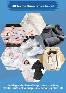Garment Automatic <b>Thread</b> Double Heads Two-Person Work Trimming <b>Cutter</b> <b>Thread</b> Cutting Machine for Clothing Shoe More Efficient - Product Image 5