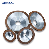 Meule en forme de coupe diamantée électrolytique collée à la résine 100 grain abrasif très fin pour le meulage des métaux non ferreux