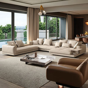 أثاث غرفة المعيشة بفيلا اصطناعية بتصميم إيطالي فاخر ، مجموعة أريكة عالية الجودة على شكل حرف U - Product Image 1