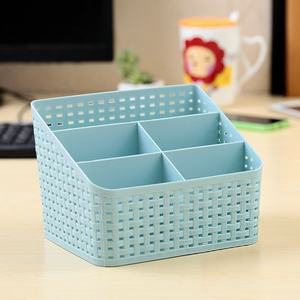 Plastik 5 Gitter Kosmetischer Grobes Schreibwaren Und Verschiedenes Das Trapezformigen Escritorio Aufbewahrungskorb Sortiert - Product Image 3