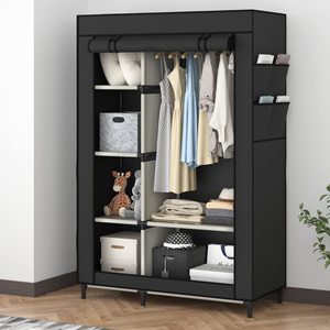 Placard portatif d'organisateur de vêtements de garde-robe de vente en gros de la Chine avec 12 compartiments pour chambre à coucher - Product Image 5