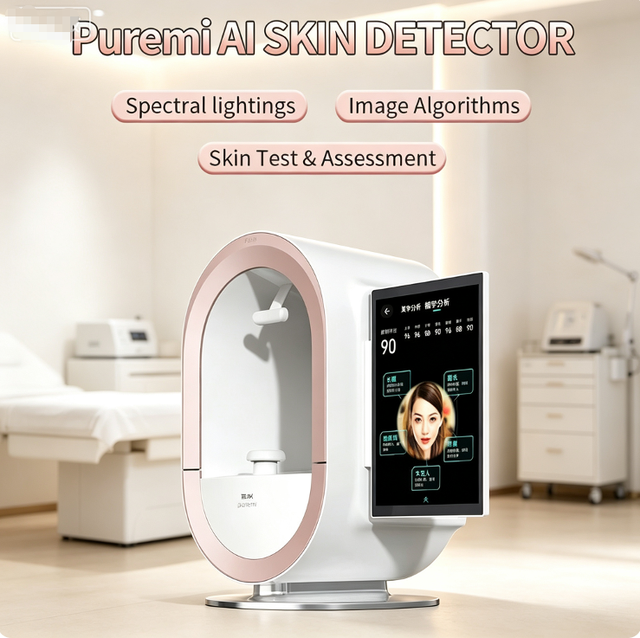 AI Skin Analyzer Magic Mirror, Facial Skin Analysis Machine for Wrinkle, Pigment Detection,Smart Skin Diagnosis Mirror for Salon