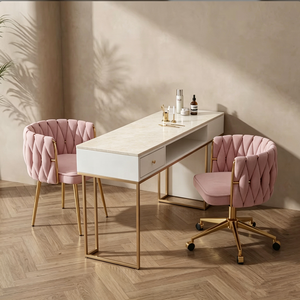 Professional Modern Velvet Nail <b>Chair</b> Portable Manicure <b>Arm</b> <b>Chair</b> Beauty Salon Furniture Multifunctional Durable Nail Salon - Product Image 4