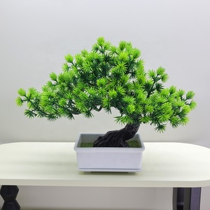 Simulación bienvenida Pino árbol Mesa decoración plástico flor Oficina escritorio en maceta pequeño árbol adornos transfronterizo al por mayor - Product Image 3