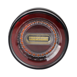 ไฟ LED ทรงกลมสำหรับรถบรรทุกและรถพ่วง - ไฟเบรก / ไฟเลี้ยว / ไฟท้าย - แบบฝังสีแดง - Product Image 3