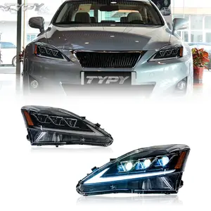Conjunto de luz LED para corrida de cavalos, luz dinâmica de direção em linha diurna com destaque para Lexus IS250 06-12