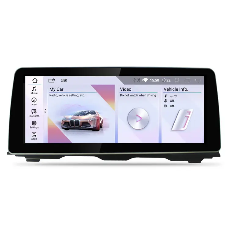 Mcx 64Gb Touchscreen 12.3 Inch Android 12 Snapdragon Met Carplay Android Auto Navigatie Scherm Voor Bmw 5 F10 F11 E60 F30 2015