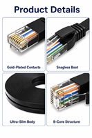 Câble réseau plat Cat6 facile à installer, CCA UTP ultra fin, câble de raccordement RJ45 pour console de jeu, boîtier TV, réseau