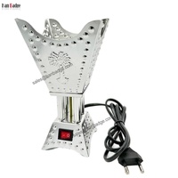 Quemador de Incienso Aromático Portátil de Metal con Diseño de Palmera Árabe, Eléctrico, Duradero, para Sándalo, Bakhoor y Franquincienso, 18 cm de Alto