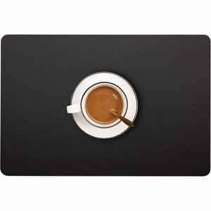 Custom Water Proof Double <b>Sided</b> Luxury Brown Dinner Placemat Leather <b>Table</b> Mat PU Leather Placemats Vintage for Restaurant - Product Image 1