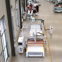 Routeur CNC 1828 entièrement automatisé pour la production de meubles et d'armoires, avec fonctions de nesting et de chargement/déchargement