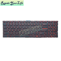 US UI Keyboard Backlit Laptop hitam untuk MSI Gaming GS60 GE62 2QD 2QE 2QF GS70 GP62 GP72 GE72 GL62 GP60 WS60 tombol merah