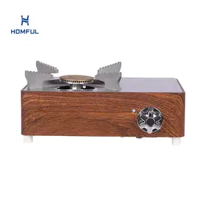 HOMFUL Emotional Camping Picnic Wood Decoration Gas Stove Outdoor Camping Gas Stove