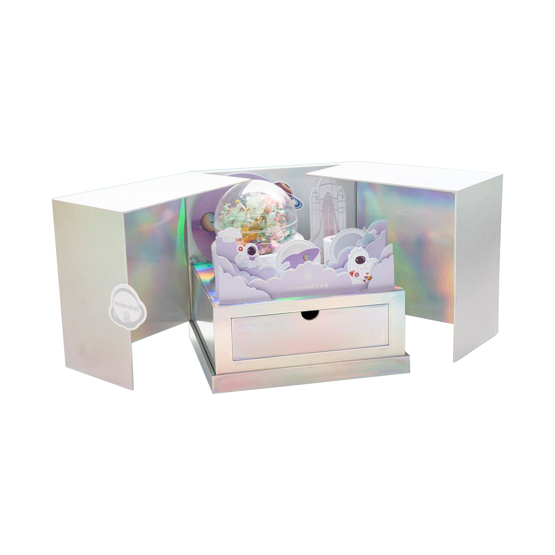 3 Mixed Color Double-door & Drawer Gift Boxes