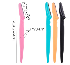 Stainless Steel Slanted Blade Eyebrow Trimmer Blade <strong>Shaver</strong> Portable <strong>Face</strong> Razor Epilation Hair Removal Cutters Safety Razor <strong>Woman</strong> - Product Image 1