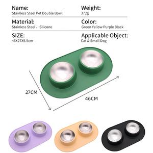 2023 OEM/ODM Mais Vendido, Novo Design Duplo, Tigelas Elevadas Antiderrapantes de Aço Inoxidável para Cães, para Alimentação e Bebedouro - Product Image 5