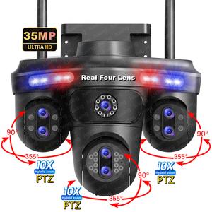 กล้องวงจรปิดไร้สาย 7 เลนส์ 4 จอภาพ ความละเอียดสูงพิเศษ 18K 35MP 3PTZ ซูมออปติคอล 30 เท่า สำหรับภายนอกอาคาร ระบบ Wifi IP CCTV  กล้องรักษาความปลอดภัยแบบไร้สาย - Product Image 1