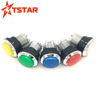 Bouton poussoir d'arcade, bouton poussoir d'urgence couleur chrome, micro-interrupteur LED pour machine de jeu d'arcade Jamma