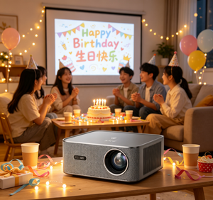 Projecteur portable LED intelligent entièrement scellé 2+32G Android 11 WiFi sans fil 5G Vidéo 4K Full HD 1080P pour films à domicile et éducation - Product Image 1