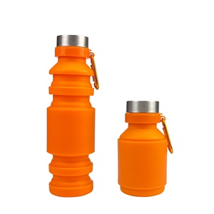 Vente en gros de gobelets à eau en silicone rétractables de grande capacité 550 ml, portables pour les activités de plein air, gobelets de voyage pliables, gobelets de sport - Product Image 4
